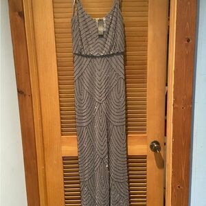 Elegant Beaded Evening Gown